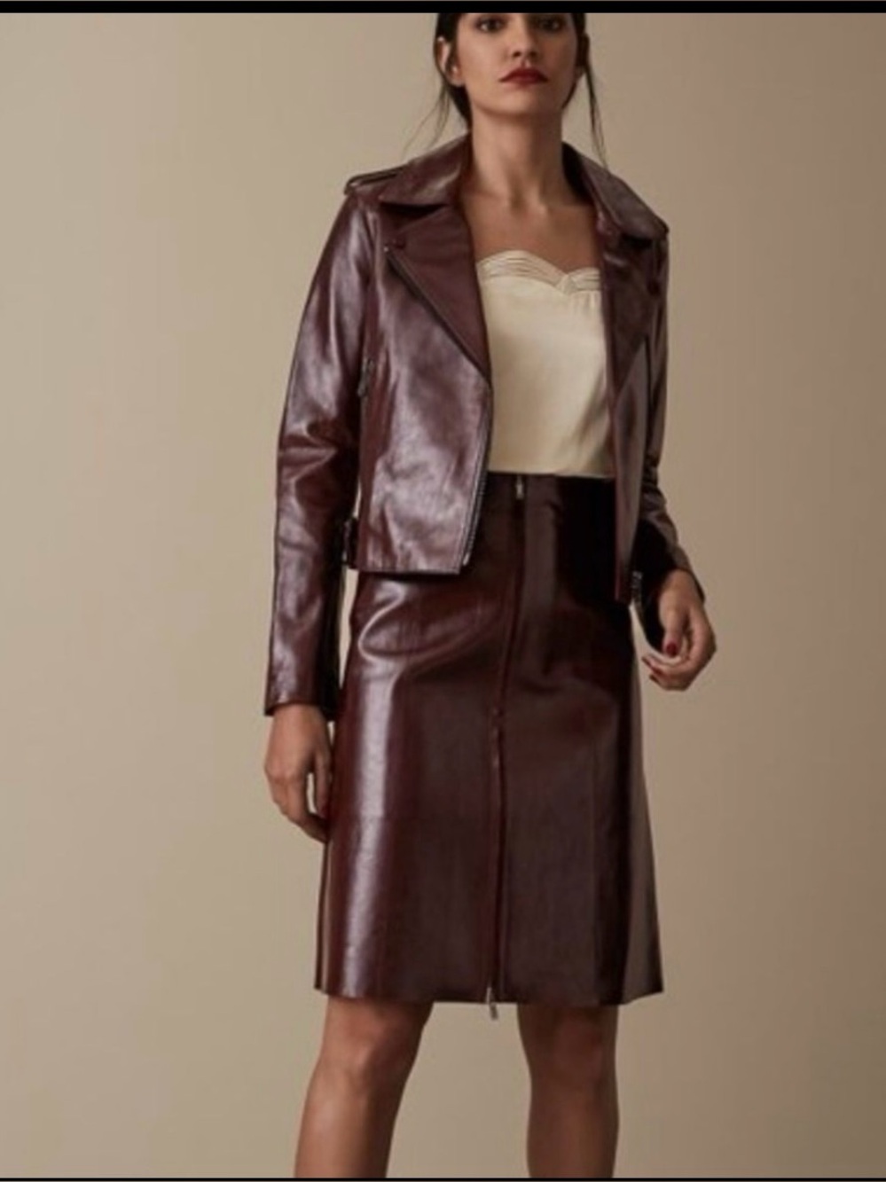 Reiss Leather Skirt Size 4